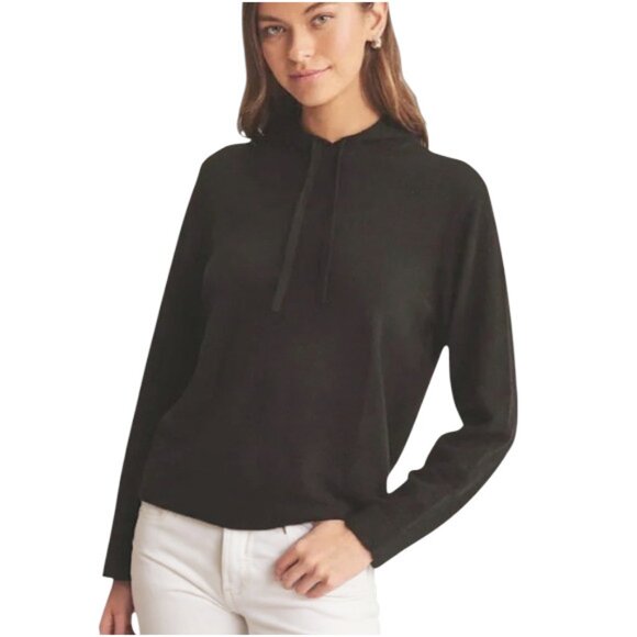 Nadaam The Essential Cashmere Hoodie Sweater in Black Size Large - Picture 1 of 12